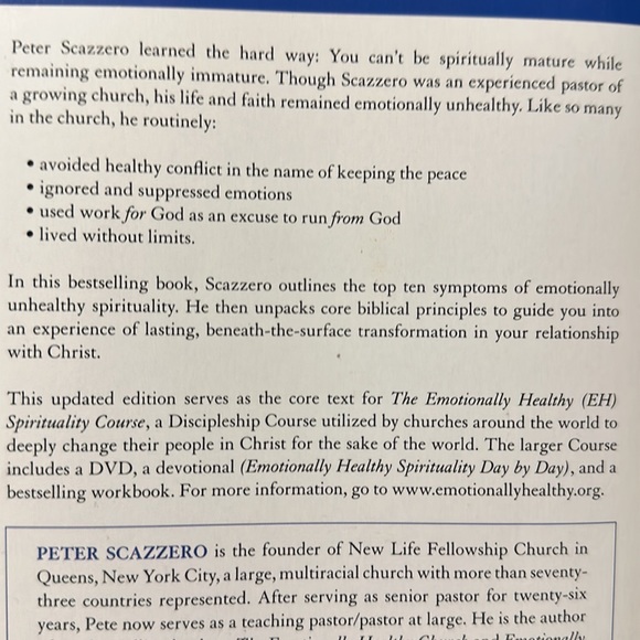 Emotionally Healthy Spiritually Book & Workbook - Picture 2 of 3